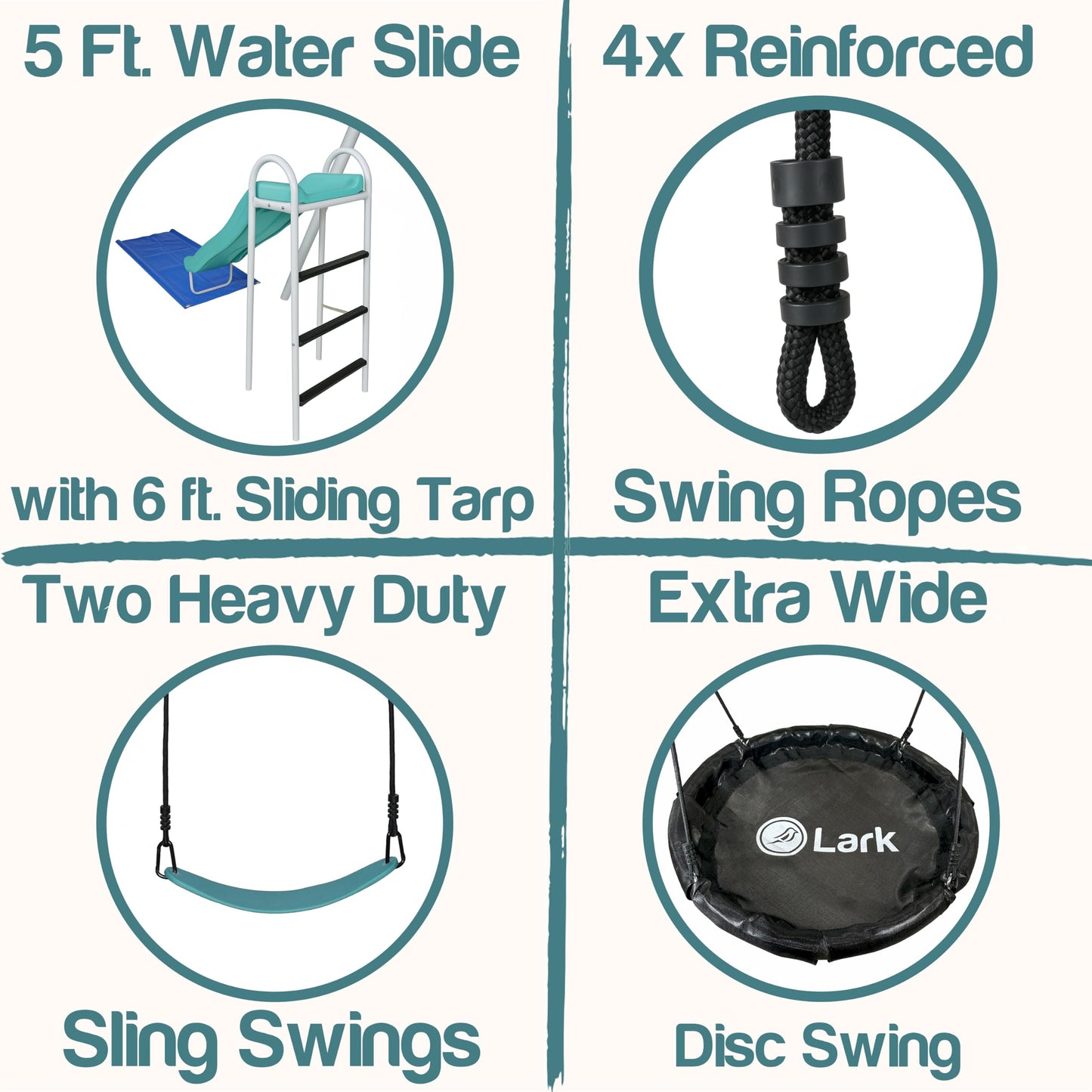 Lark Benton 5-Child Swing Set