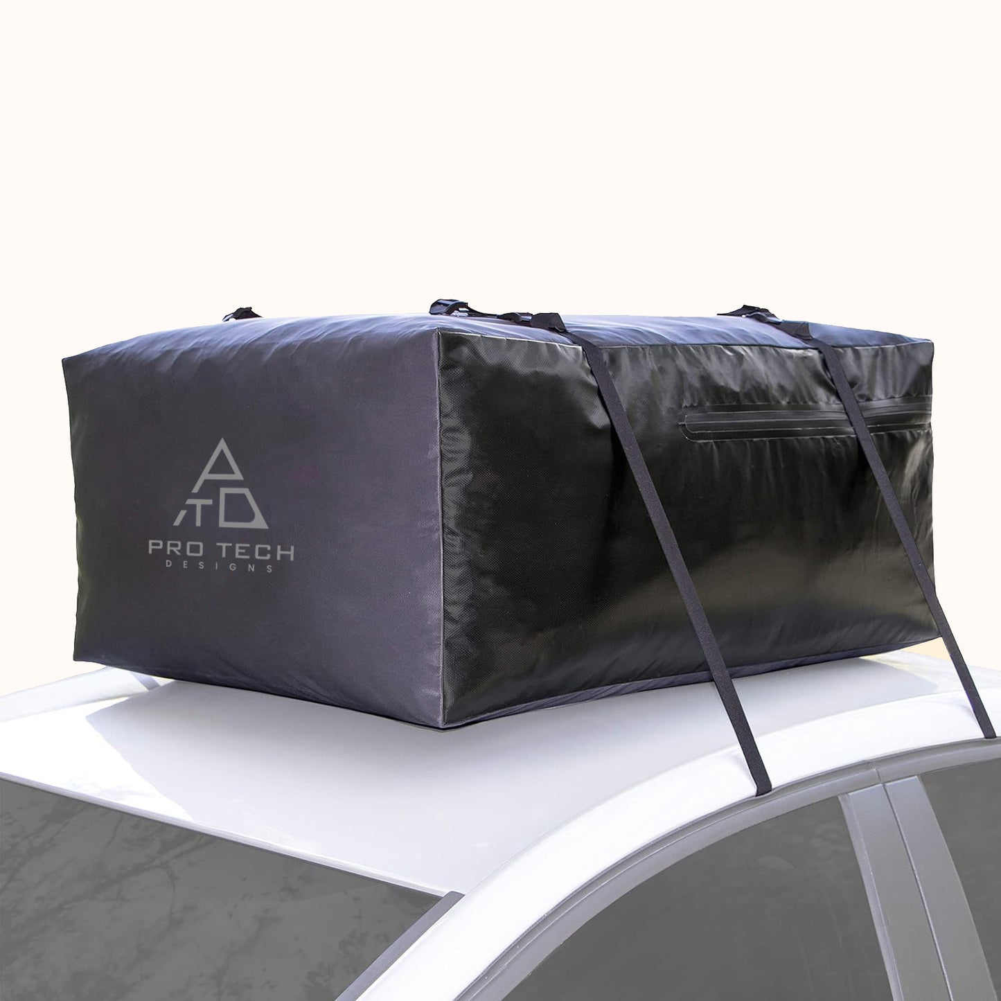 Voyager - 10 Cubic Feet Waterproof Rooftop Cargo Carrier for Top of Vehicle, Attaches With or Without Roof Rack