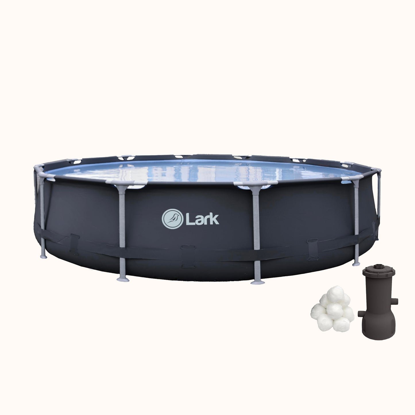 Lark 12' x 30" Fiber Fit Frame Pool with 530-Gallon Filter Pump