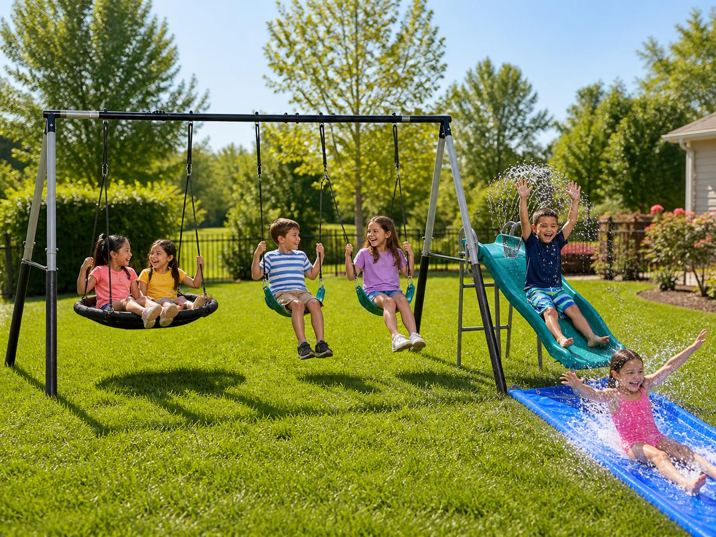 Lark Benton 5-Child Swing Set