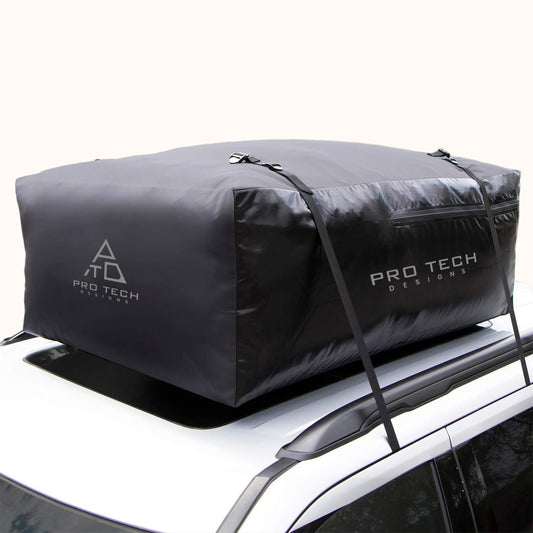 Voyager - 18 Cubic Feet Waterproof Rooftop Cargo Carrier for Top of Vehicle, Attaches With or Without Roof Rack