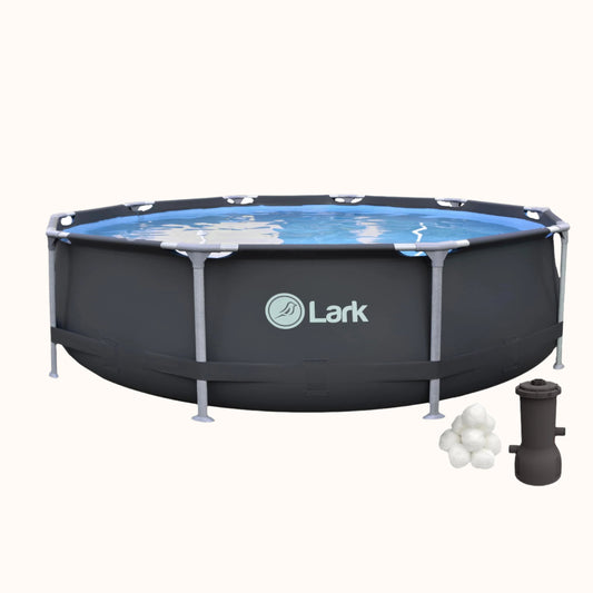 Lark 10' x 30" Fiber Fit Frame Pool with 530-Gallon Filter Pump