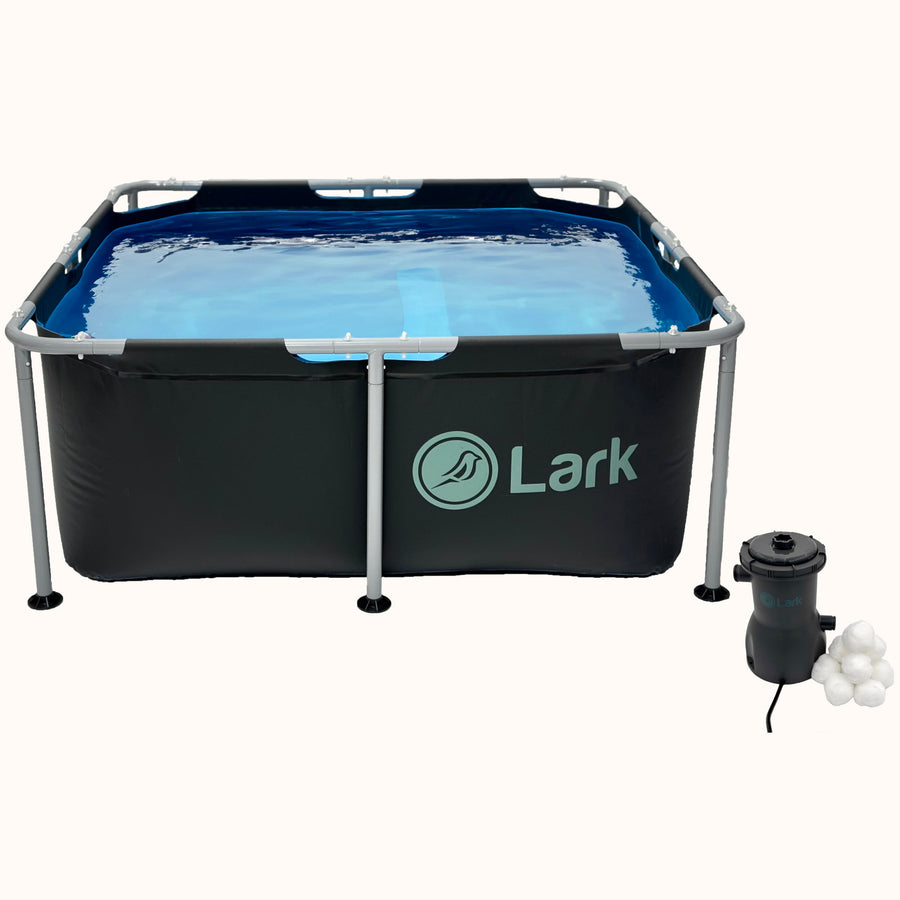 Lark 5' Square Metal Frame Splash Pool with 530 gallon Filtration Pump