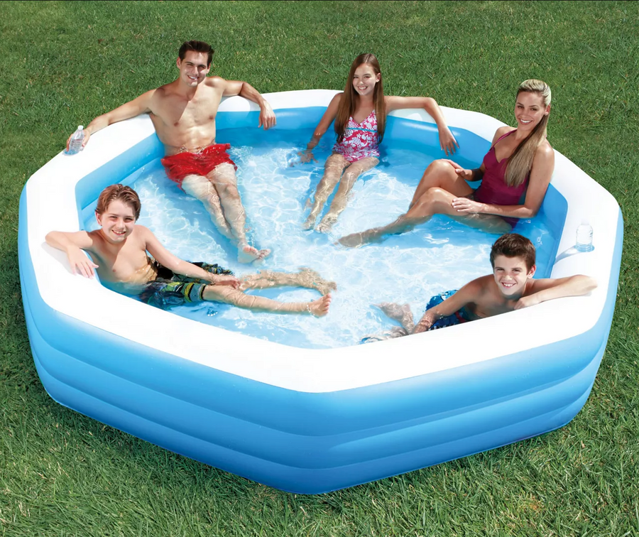 Summer Waves 10' Octagonal Inflatable Family Pool